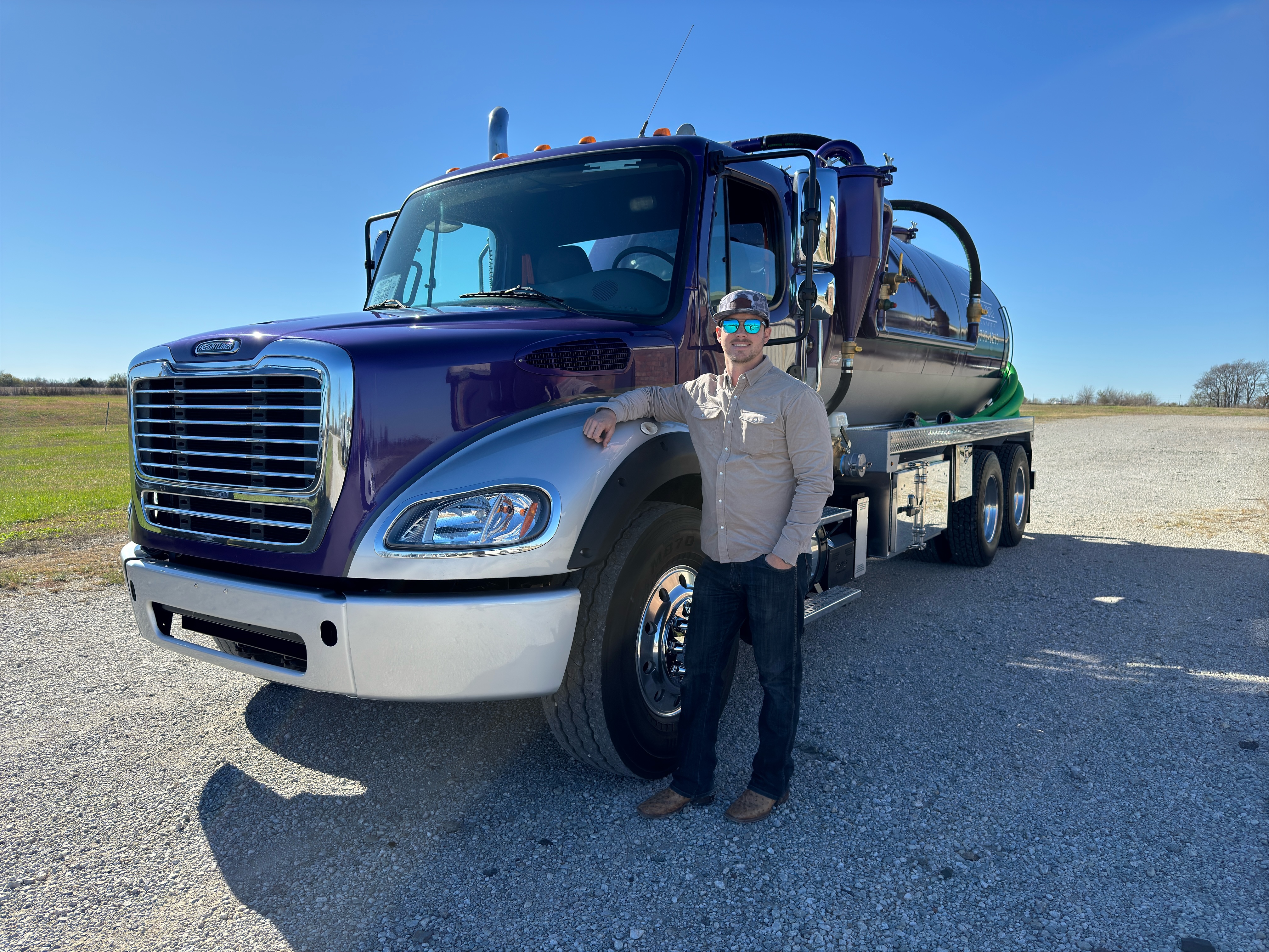 Kyle and Lindsay, founders of Heartland Grease & Septic, Plano TX